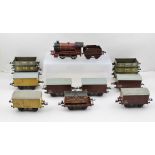 HORNBY "0" GAUGE CLOCKWORK TRAIN SET, including type 50 Locomotive 0-4-0 (reversing) with Tender LMS