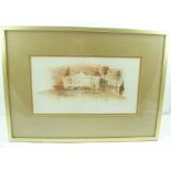 PETER L' ESTRANGE "Stately Home", Oil painting sketch on paper, signed and dated (19)81, 20 x