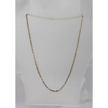 A 9CT GOLD BELCHER LINK NECK CHAIN, stamped "375", 7g.