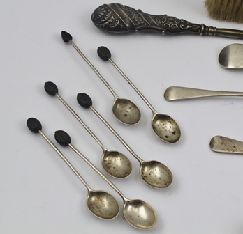 BATEMANS A SELECTION OF ENGLISH SILVER FLATWARE, to include an Old English pattern basting spoon - Image 3 of 7