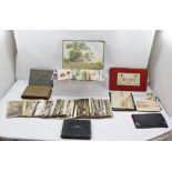 A COLLECTION OF EPHEMERA to include; a sketch book of watercolours and drawings, one being a copy of