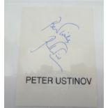 PETER USTINOV, autograph