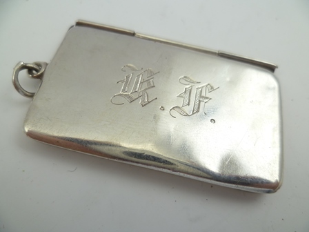 TWO SILVER STAMP HOLDERS of double form, one manufactured as an envelope, together with AN EDWARDIAN - Bild 4 aus 8