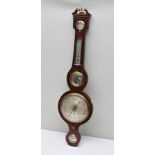 L. MONASTERI - DARLINGTON A LATE VICTORIAN ROSEWOOD BANJO BAROMETER having mercurial column action