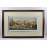 AFTER ALAN INGHAM "Heart of the Country" View of Anne Hathaway's Cottage, sheep in the foreground, a