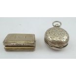 TAYLOR & PERRY (JOHN TAYLOR AND JOHN PERRY) A GEORGE IV SILVER VINAIGRETTE, having chased