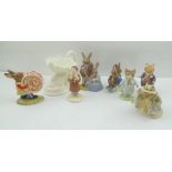 A QUANTITY OF CERAMIC COLLECTOR'S FIGURES, includes Royal Doulton "Dusty Dogwood", Bunnykins,