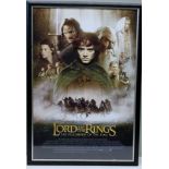 "THE LORD OF THE RINGS - THE FELLOWSHIP OF THE RING", PRINTED MOVIE POSTER, in colours, signed by