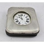 WALKER & HALL A SILVER MOUNTED WATCH CASE having engraved sunburst decoration, Sheffield 1913,