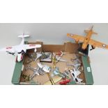 A COLLECTION OF DIE-CAST, PLASTIC AND WOODEN MODEL AEROPLANES including; Vickers Wellington BMkI2X