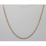 A 9CT GOLD UNUSUAL LINK NECK CHAIN, weight 5g