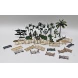 A COLLECTION OF BRITAINS AND OTHER LEAD CAST TREES & HURDLES