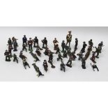 A COLLECTION OF BRITAINS AND OTHER CAST LEAD AND PAINTED MILITARY FIGURES including; machine