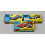 CORGI TOYS DIE-CAST RACING CARS including; Lotus Climax Formula I racing no.155, Cooper Masserati F1