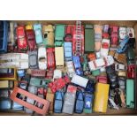 A COLLECTION OF MAINLY PLAY-WORN DIE-CAST VEHICLES including; Dinky Toys Mini Clubman Panda car,