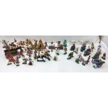 A QUANTITY OF BRITAINS PLASTIC SOLIDERS, knights in armour, many on horseback, together with TIMPO