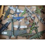 A COLLECTION OF MAINLY DIE-CAST MODEL AEROPLANES including; Dinky Toys Hawker Hurricane MkIIC, Dinky