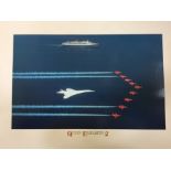 Two packs of approx 300 each of UNFRAMED COLOURED PRINTS Queen Elizabeth II Cruise Liner together