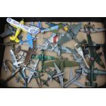 A QUANTITY OF DIE-CAST AND OTHER MODEL AEROPLANES to include; Dinky Toys Spitfire MkII, 1942