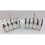 ADIE BROTHERS LIMITED A SILVER TOAST RACK, Birmingham 1934, together with ONE OTHER SIMILAR,