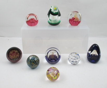 A COLLECTION OF CAITHNESS GLASS PAPERWEIGHTS includes five limited edition Royal Commemorative