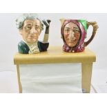 A ROYAL DOULTON POTTERY CHARACTER JUG "Touchstone", together with the "Apothecary" D6567 and a