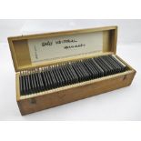 A BOX OF APPROXIMATELY FORTY-SEVEN LANTERN SLIDES "Early Mechanics"