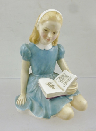 A ROYAL DOULTON BONE CHINA FIGURE "Alice" HN2158, 12.5cm high