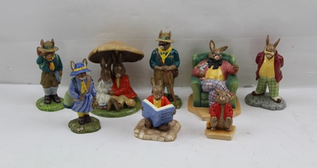 A COLLECTION OF ROYAL DOULTON CERAMIC FIGURES, "The Bunnykins" Series comprising; Boy Scout, Scout