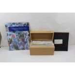 A BOX OF ASSORTED STAMPS includes mint GB, covers and booklets, together with a Treasure Trove album