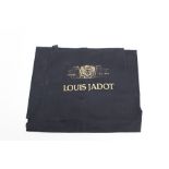 A LOUIS JADOT SOMMELIER'S APRON, printed gold on black cotton