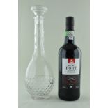 RUBY PORT, 1 x bottle, together with a glass DECANTER