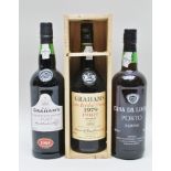 GRAHAM'S 1979 LBV port, bottled 1985, 1 bottle in o.w.c. GRAHAM'S 1989 LBV, 1 bottle CASA DA LOUSA