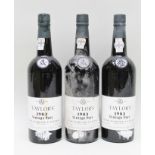 TAYLOR'S 1983 vintage port, 3 bottles