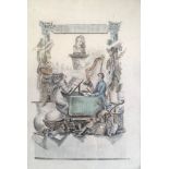 Framed, unsigned, watercolour on paper, possibly a book illustration frontispiece, Regency figures