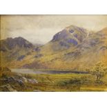 WILLIAM SMALLWOOD WINDER. Framed, signed, dated 1901, watercolour on paper, landscape with lake