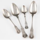 A collection of Scottish silver to include a George IV Scottish silver serving spoon, hallmarked