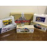 A selection of assorted diecasts including Matchbox 1929 Scammell 100 ton truck with 2-4-0