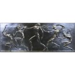 KARL HUBER (1872 - 1952) Framed, signed with initials, dated 1919, bronze panel, titled verso, '