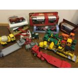 A selection of Corgi Classics and Heavy Haulage diecast vehicles together with Hyster diecasts. (9)