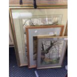 GERALD SANVILLE. Two framed, one signed, watercolours on paper, 'Alderley Edge', and 'Penine