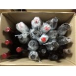 *1 box containing 20 bottles of assorted red wines.