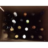 *1 box containing 19 bottles of assorted red and white wines.