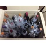 *1 box containing 21 bottles of assorted red and white wines.