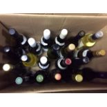 *1 box containing 20 bottles of assorted red and white wines and prosecco.