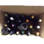 *1 box containing 21 bottles of assorted red and white wines.