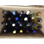 *1 box containing 21 bottles of assorted red and white wines.