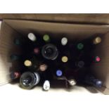 *1 box containing 21 bottles of assorted red and white wines.