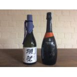 *7 bottles of Dassai 23 rice wine, with 4 bottles of Doc Treviso Prosecco.