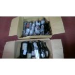 *two boxes of wine including QC British Fortified Wine.